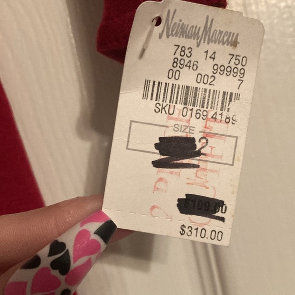 Kay Unger Dress Merlot Red with 3/4 Sleeves Lined Cowl Neck New With Tags - Picture 2 of 5